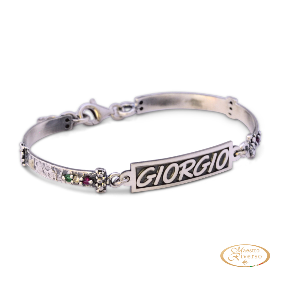 Bracciale uomo Italia BrIt14 in Argento