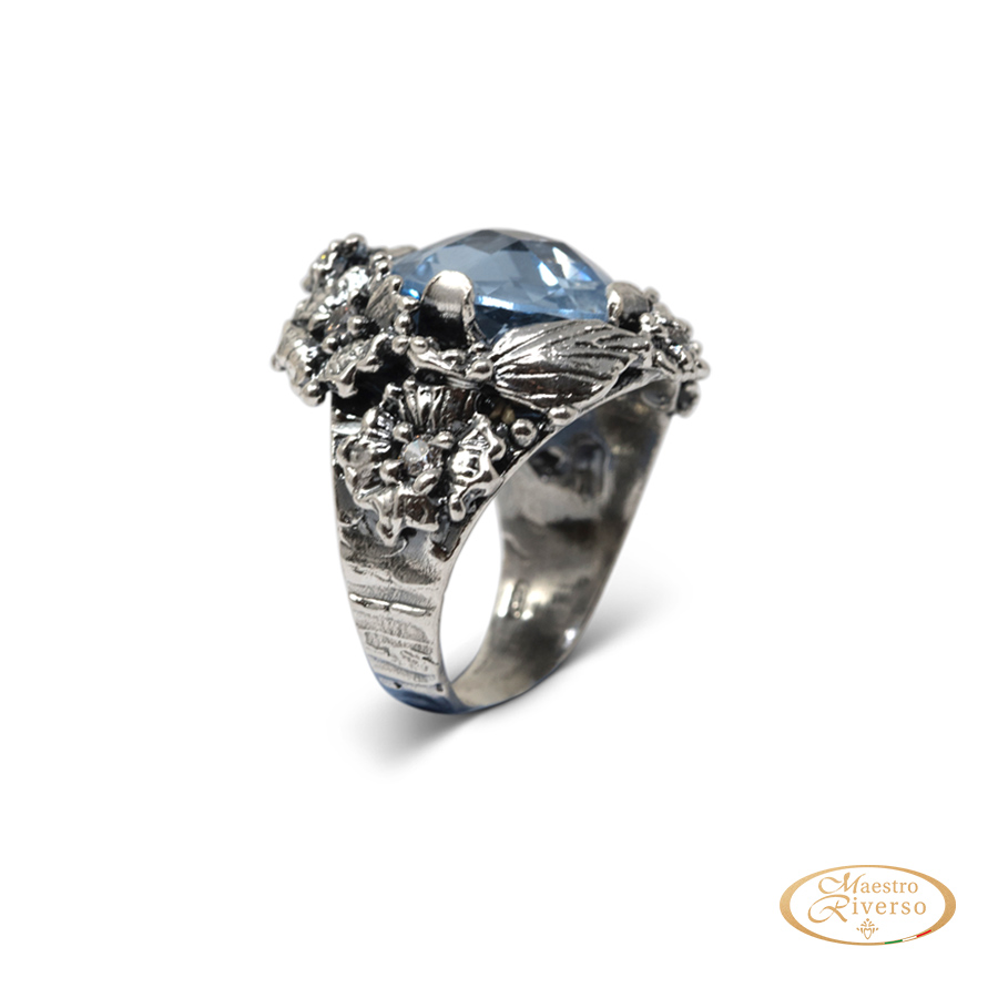 Anello in Argento Elegance AnElg04-AcquaMarina