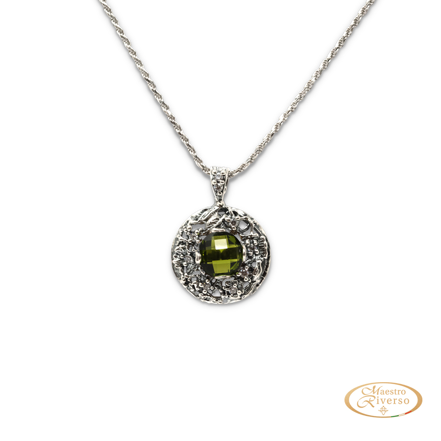 Collana in argento Elegance Elg03-Peridoto