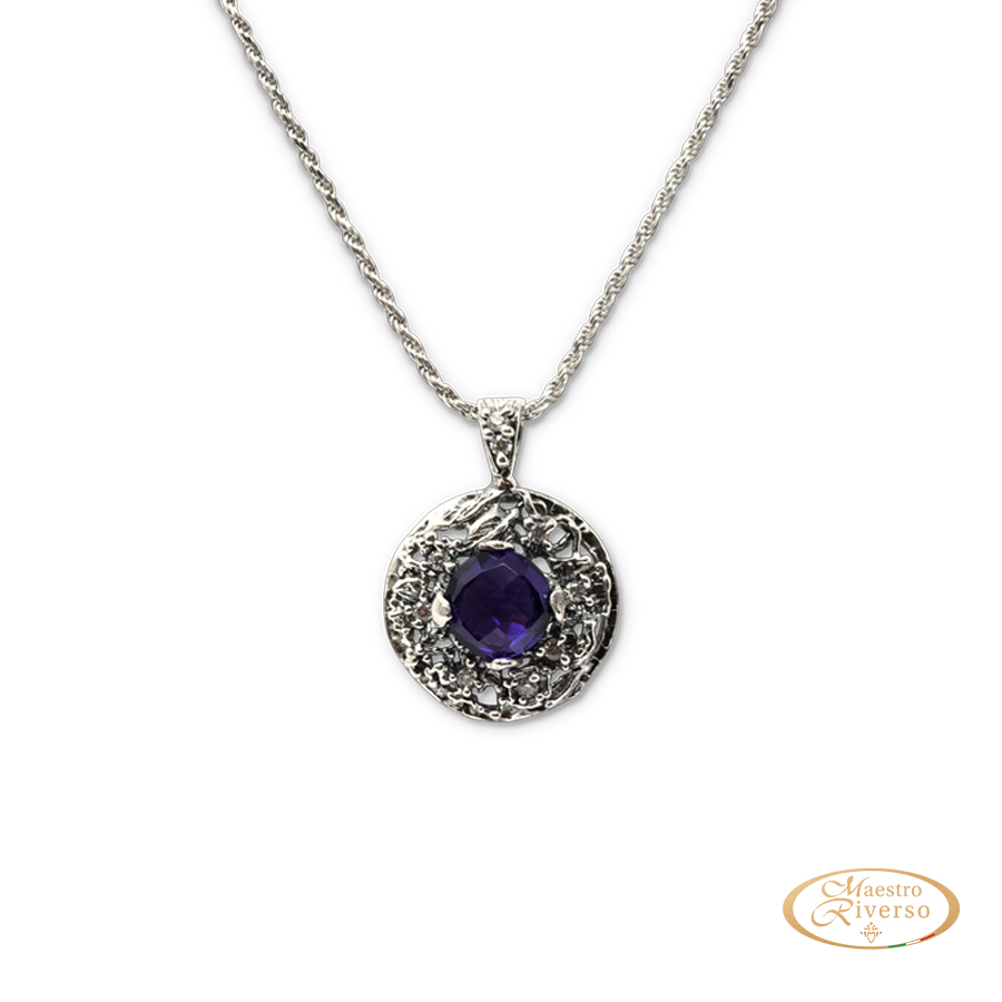 Collana in argento Elegance Elg03-Ametista
