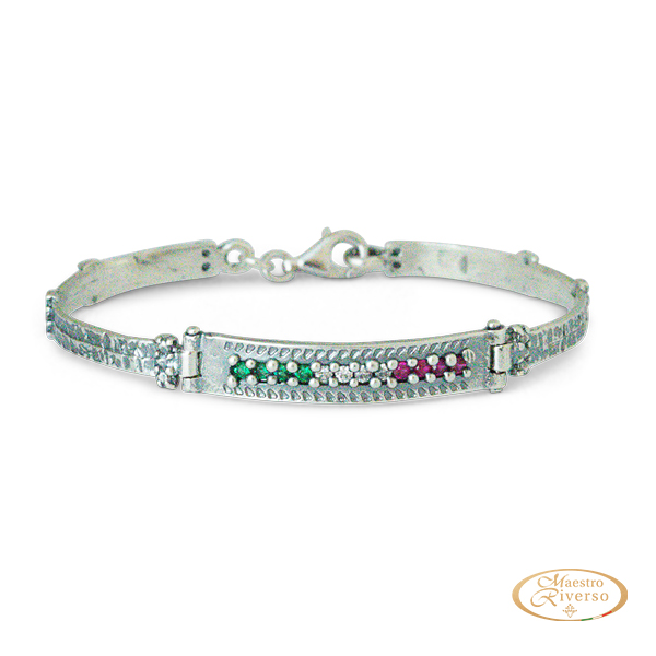 Bracciale uomo Italia in Argento BrIt15-multicolor