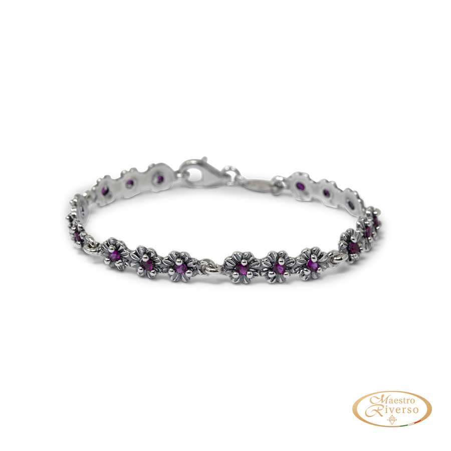 Bracciale in argento Primule D'Argento BrPrm09-Rosso