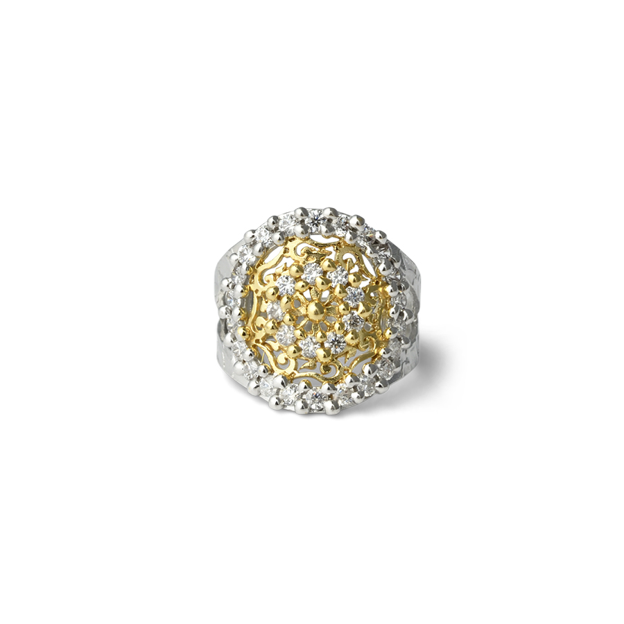 Anello la bella stagione AnSt05bicolore-Bianco