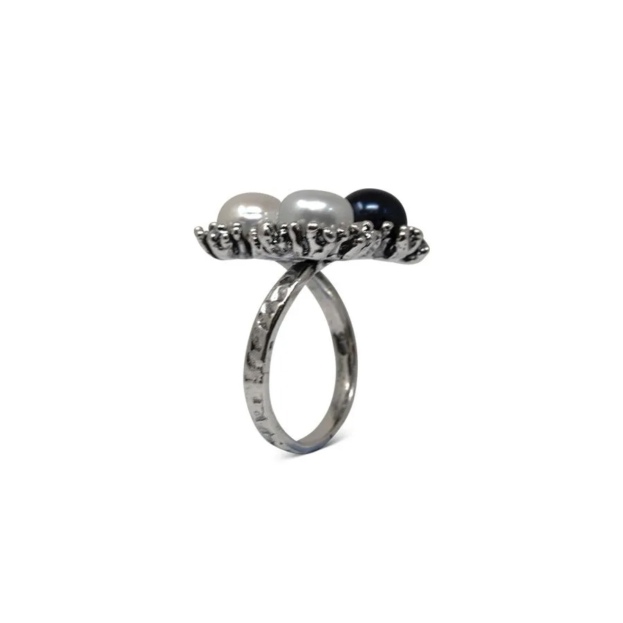 Alternative view of Anello Abissi AnABS10-Perla Nera