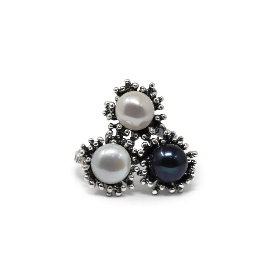 Anello Abissi AnABS10-Perla Nera