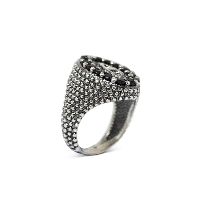 Alternative view of Anello Chevalier AnCh01 con iniziale