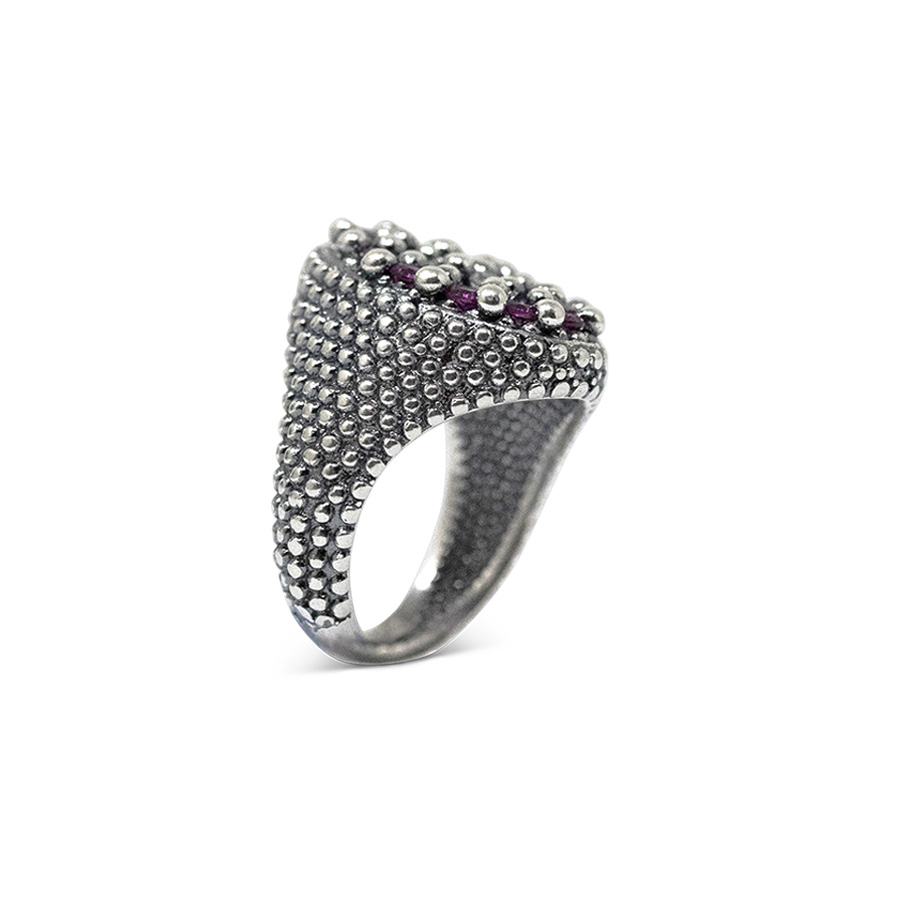 Alternative view of Anello Chevalier AnCh01-Rosso