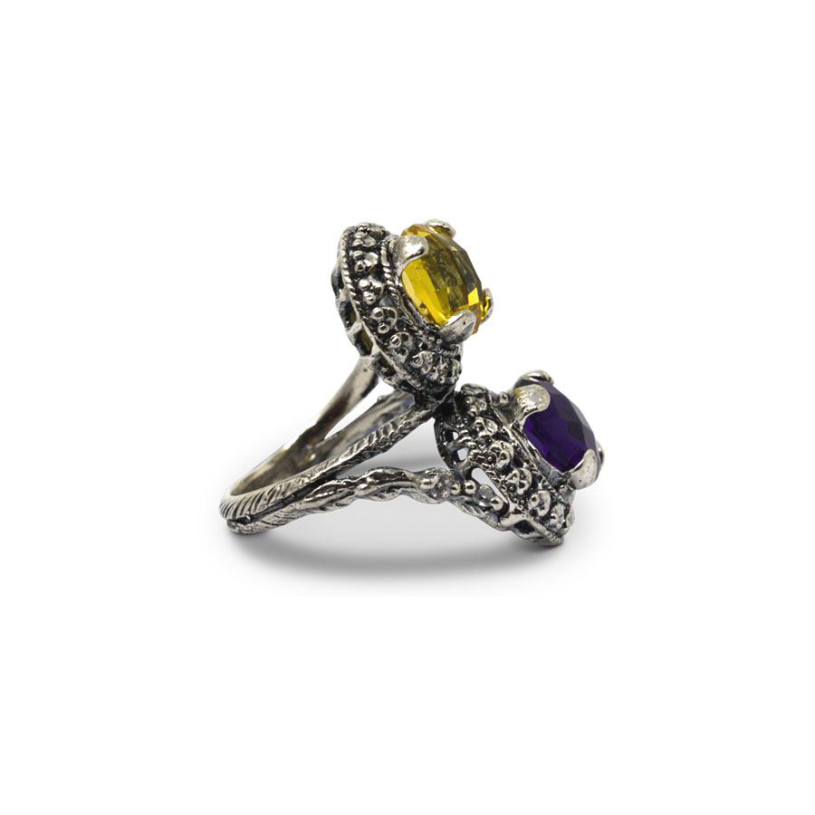 Anello Cumeja AnCmj02 Lavanda-Peridoto - immagine 4