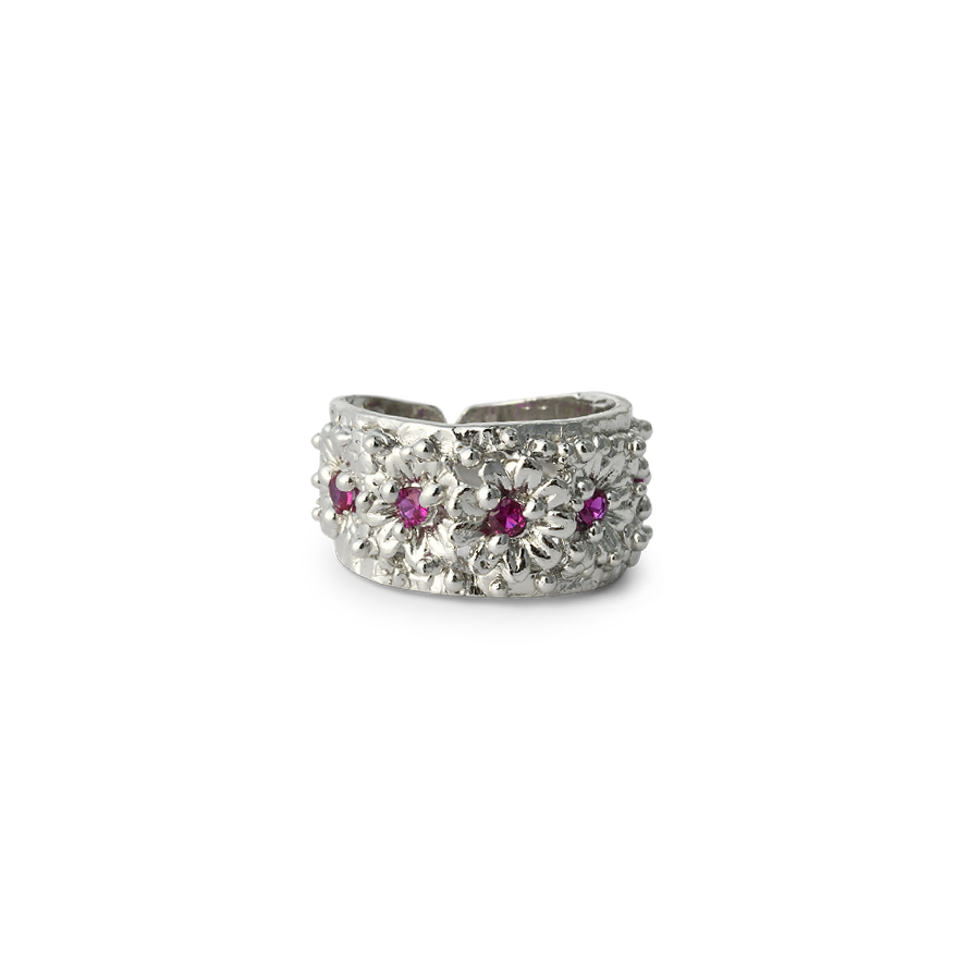 Anello in argento Primule D'Argento AnEd03Arg-rosso