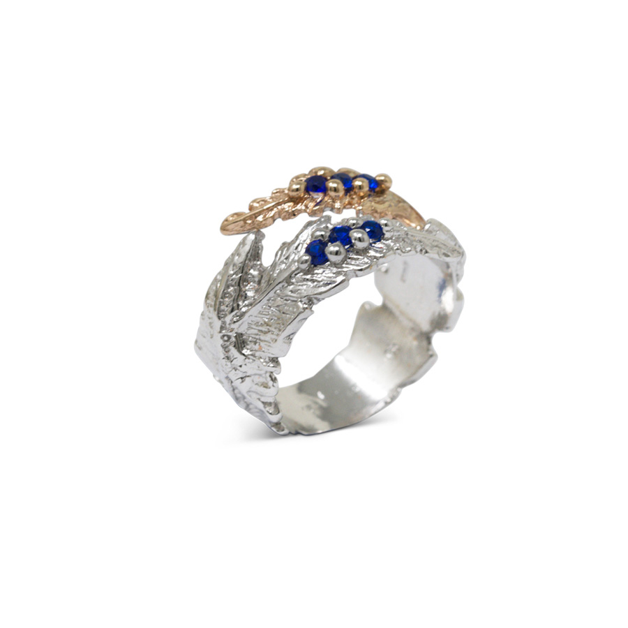 Alternative view of Anello Laurea AnLr08Bicolore