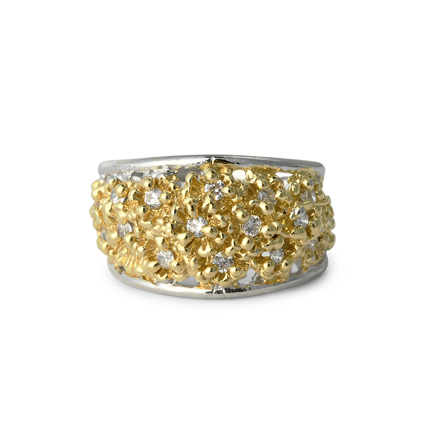 Anello in argento Primule D'Argento AnPrm08bicolore-A