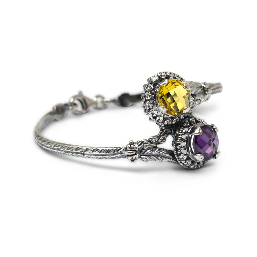 Alternative view of Bracciale Cumeja BrCmj02 Ametista-TopazioGiallo