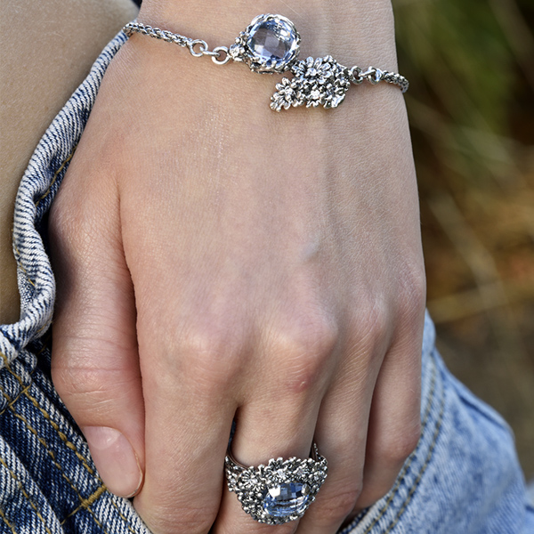 Alternative view of Bracciale Primule D'Argento BrKPrm04