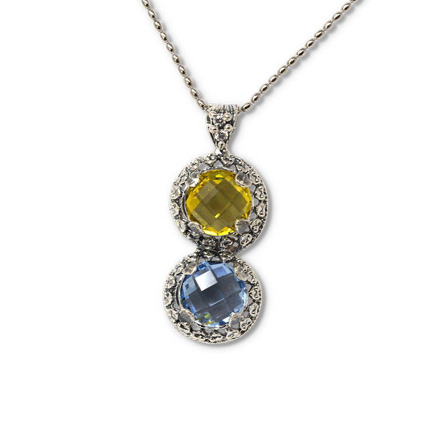 Collana Cumeja Cmj02 TopazioGiallo - TopazioAzzurro