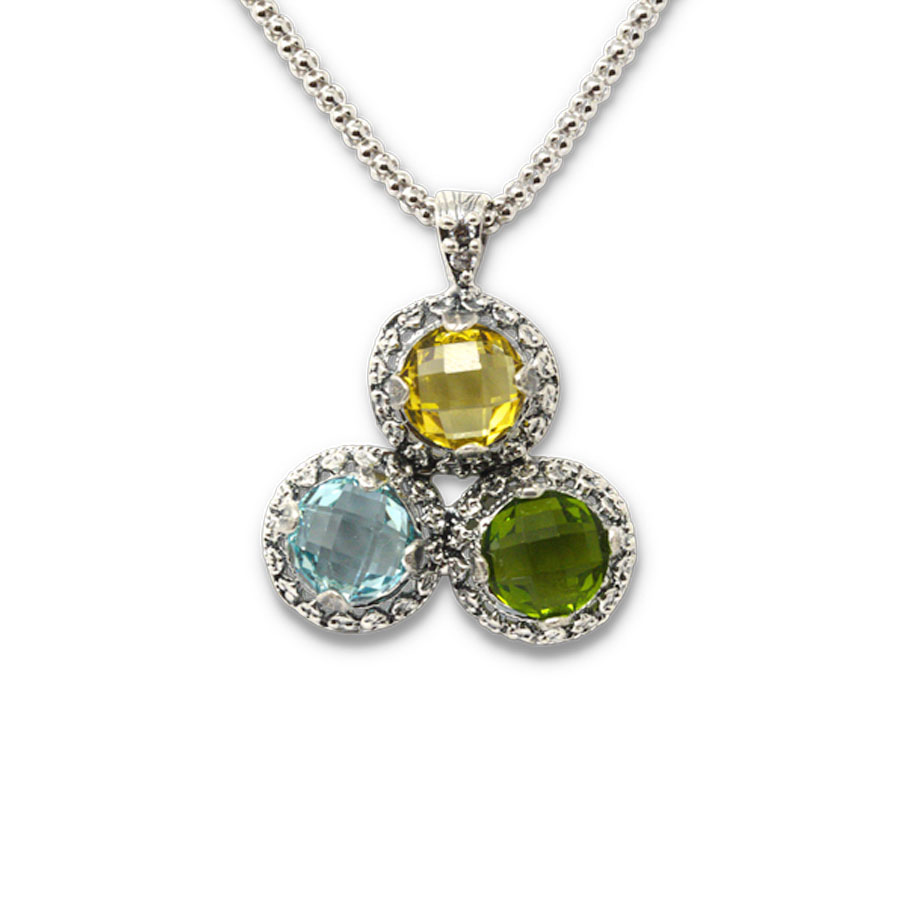 Collana Cumeja Cmj03 TopazioGiallo-AcquaMarina-Peridoto