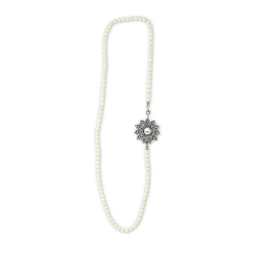 Collana Primule D'Argento ColPPrm08-Perla