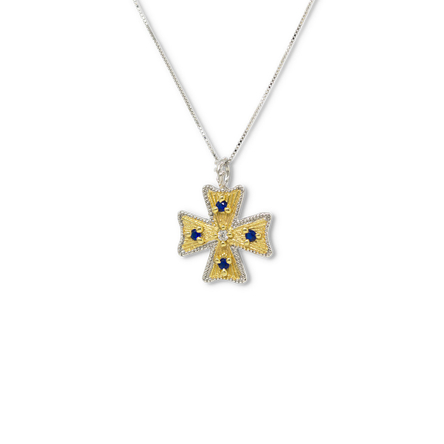Alternative view of Collana Le Croci Cr13bicolore