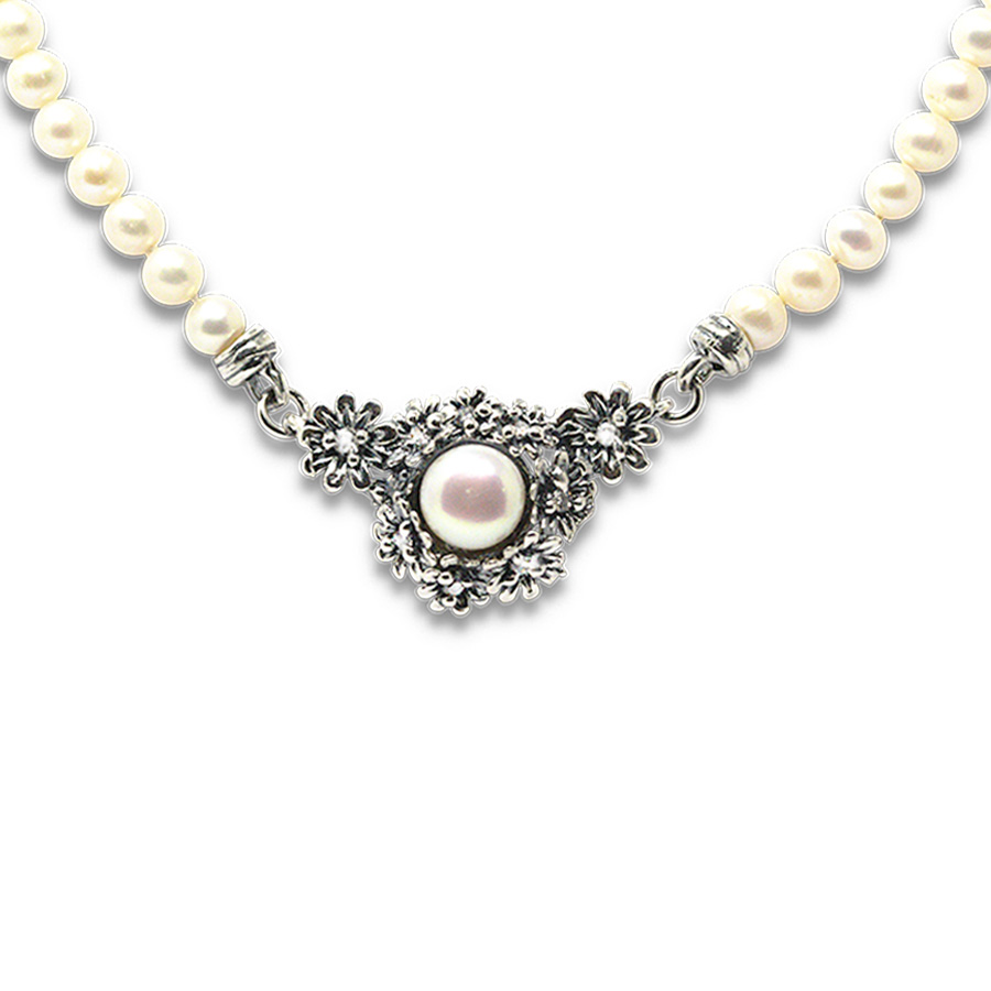 Girocollo Primule D'Argento GrPPrm05-Perla