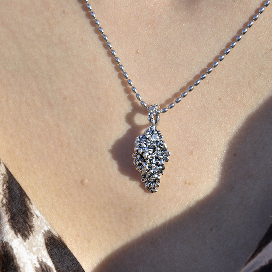 Alternative view of Collana Primule D'Argento Prm03