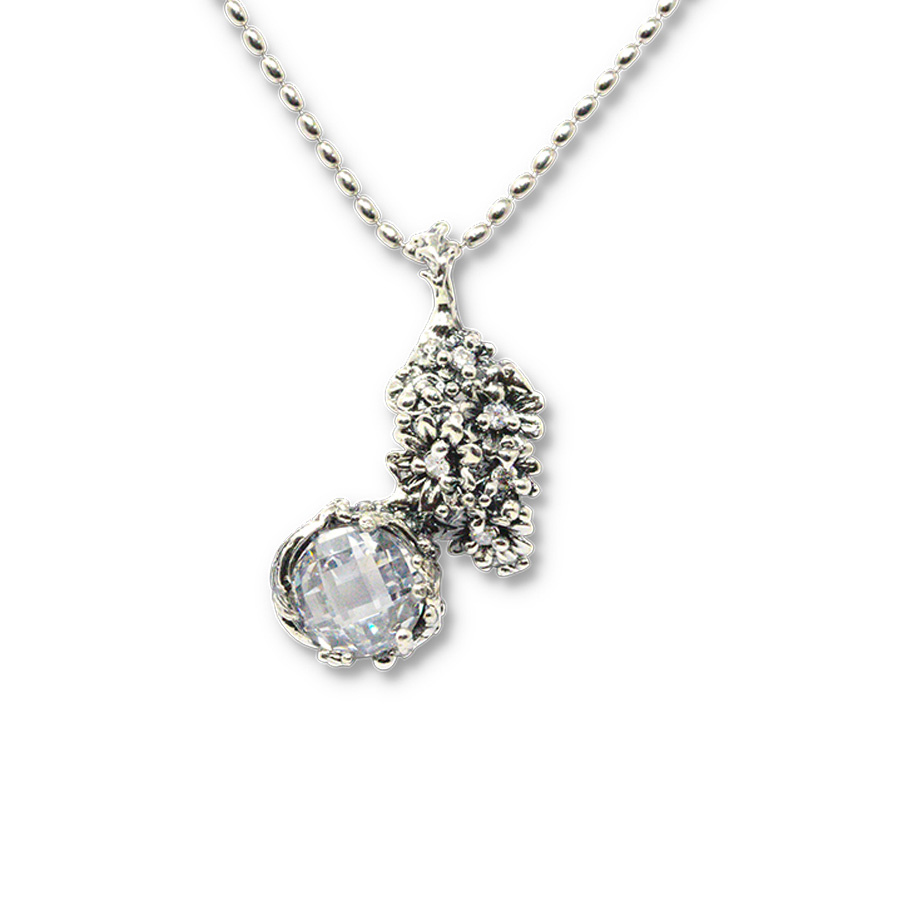 Alternative view of Collana Primule D'Argento Prm04
