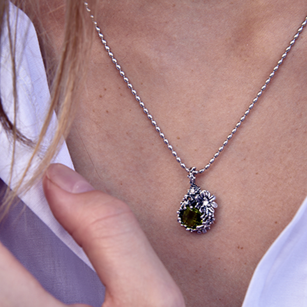 Alternative view of Collana Primule D'Argento Prm02