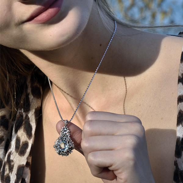 Alternative view of Collana Primule D'Argento Prm06