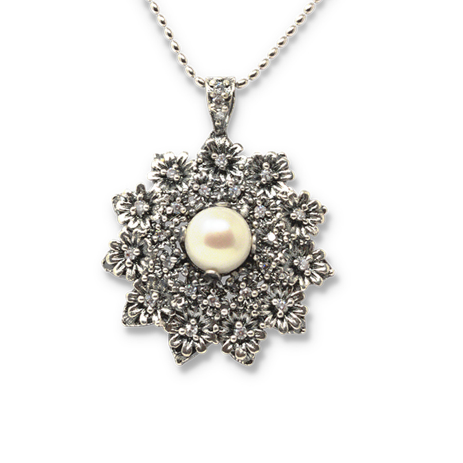 Collana Primule D'Argento Prm08-Perla