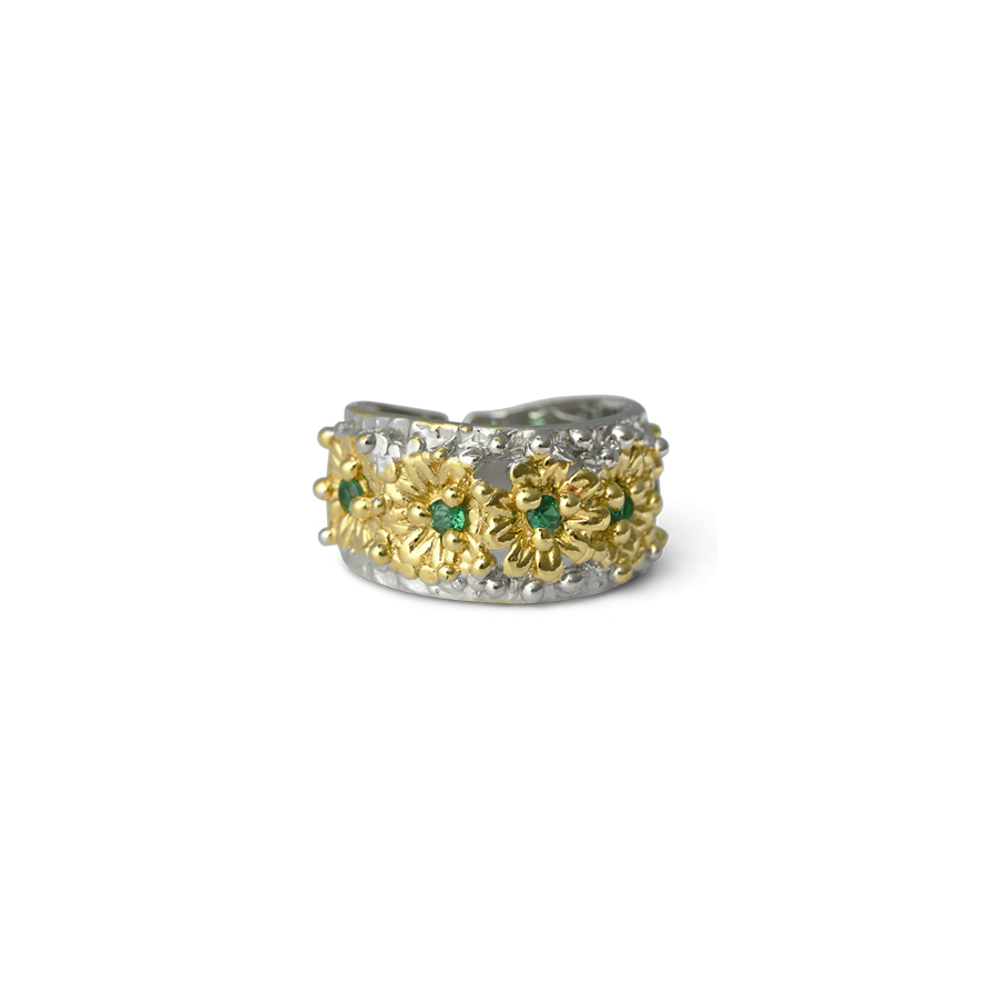 Anello in argento Primule D'Argento AnEd03bic-verde