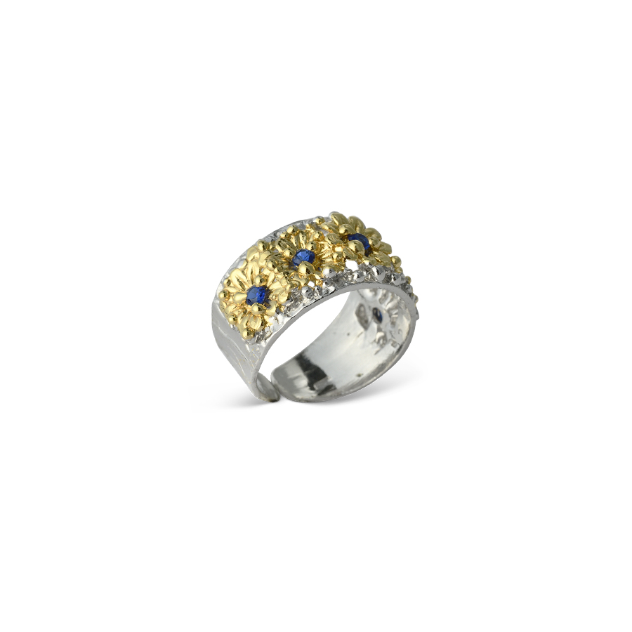 Anello in argento Primule D'Argento AnEd03bic-blu