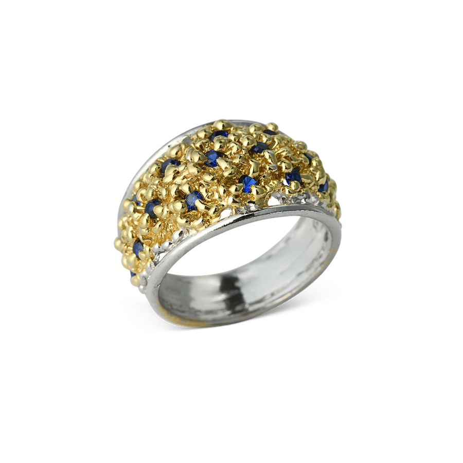 Anello in argento Primule D'Argento AnPrm08Obicolore-Blu