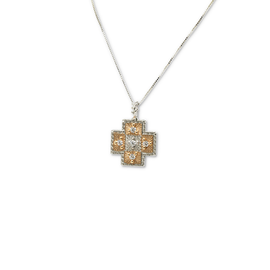 Collana Le Croci Cr11 bicolore - immagine 3