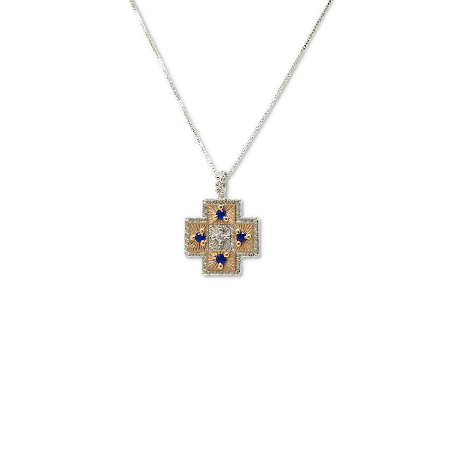 Collana Le Croci Cr11 bicolore