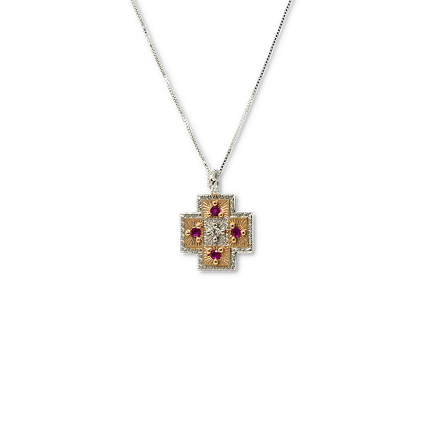 Alternative view of Collana Le Croci Cr11 bicolore