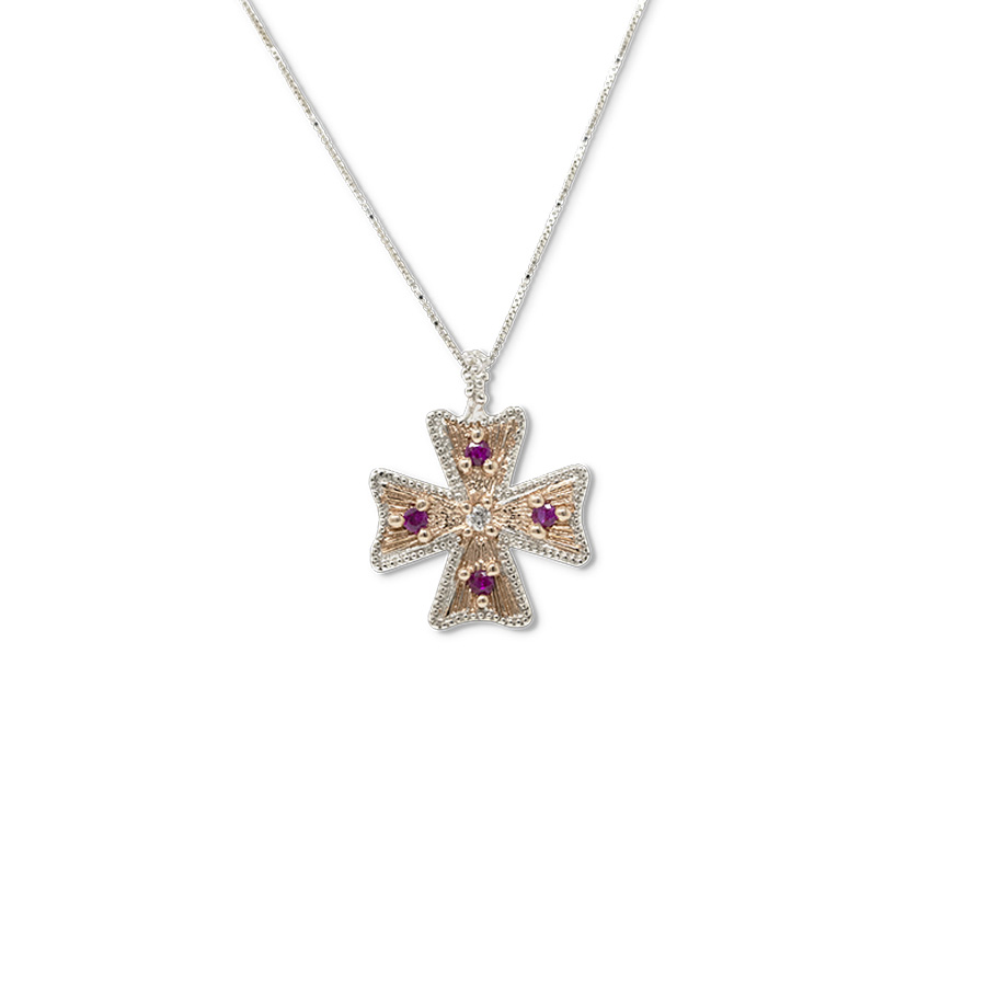 Collana Le Croci Cr13bicolore