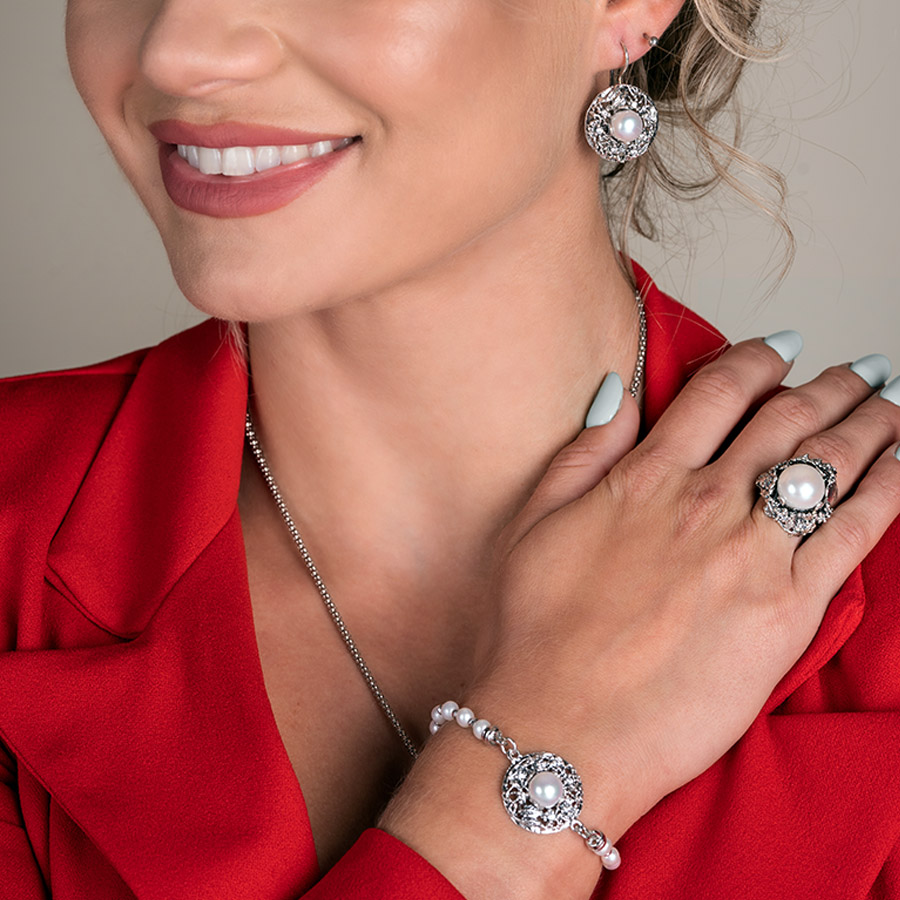 Alternative view of Bracciale Elegance BrPElg03-Perla
