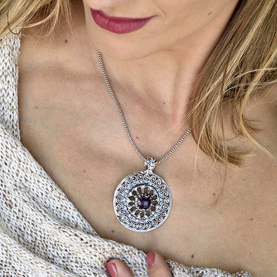 Alternative view of Collana-Rosoni Rs01-Ametista