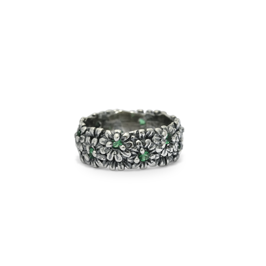 Anello in argento Primule D'Argento AnPrm11-verde