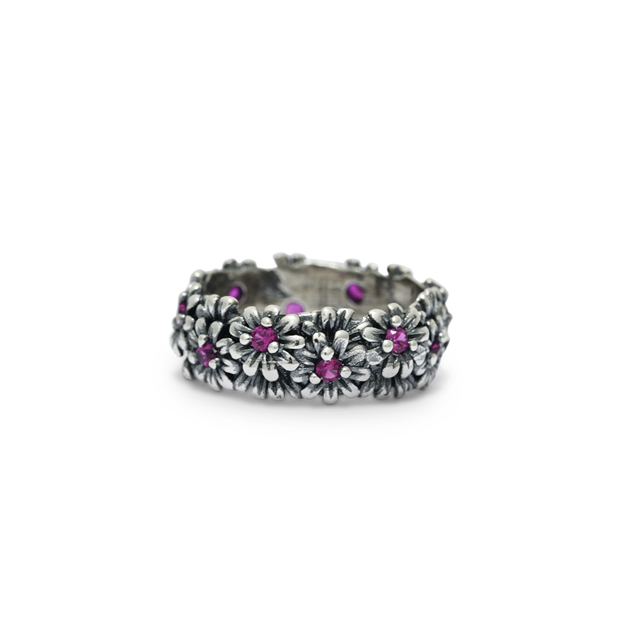 Anello in argento Primule D'Argento AnPrm11-rosso