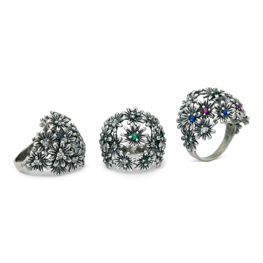 Anello in argento Primule D'Argento AnPrm13