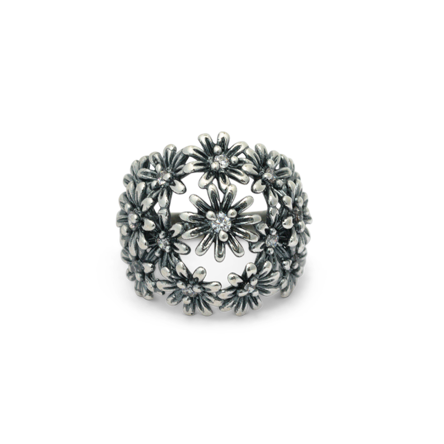 Anello in argento Primule D'Argento AnPrm13-bianco