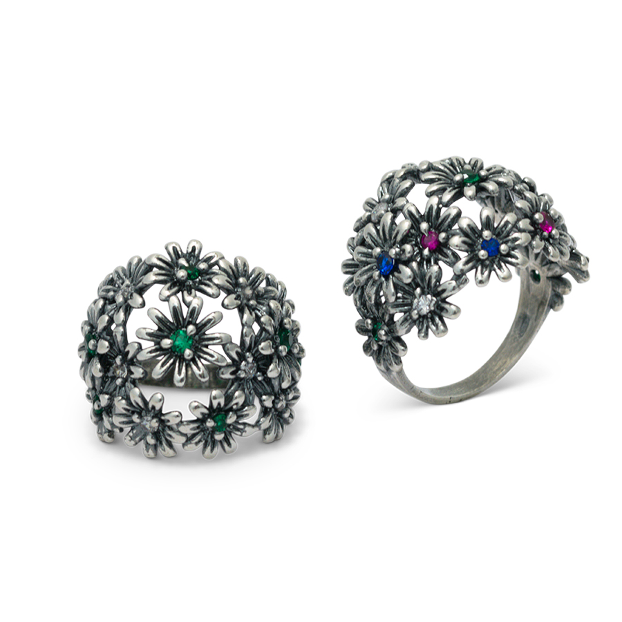 Anello in argento Primule D'Argento AnPrm13