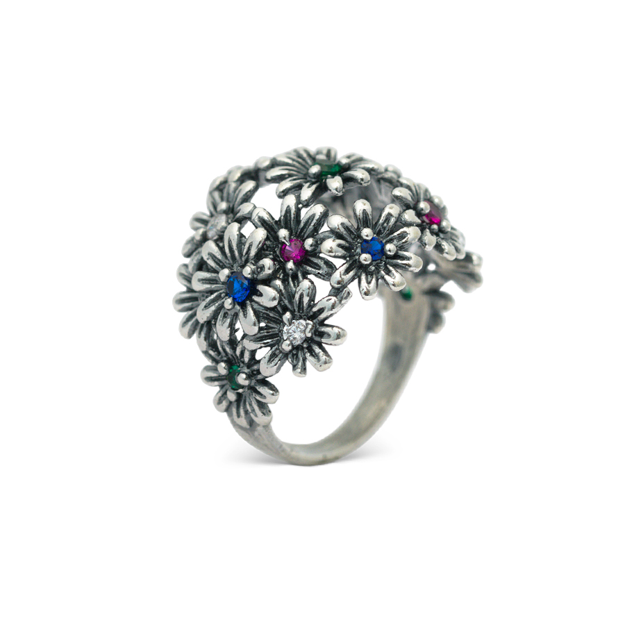 Anello in argento Primule D'Argento AnPrm13-multicolor