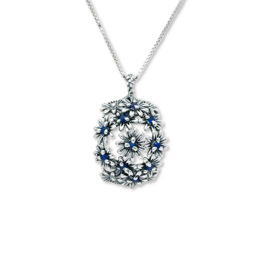 Collana in argento Primule D'Argento Prm13-Blu