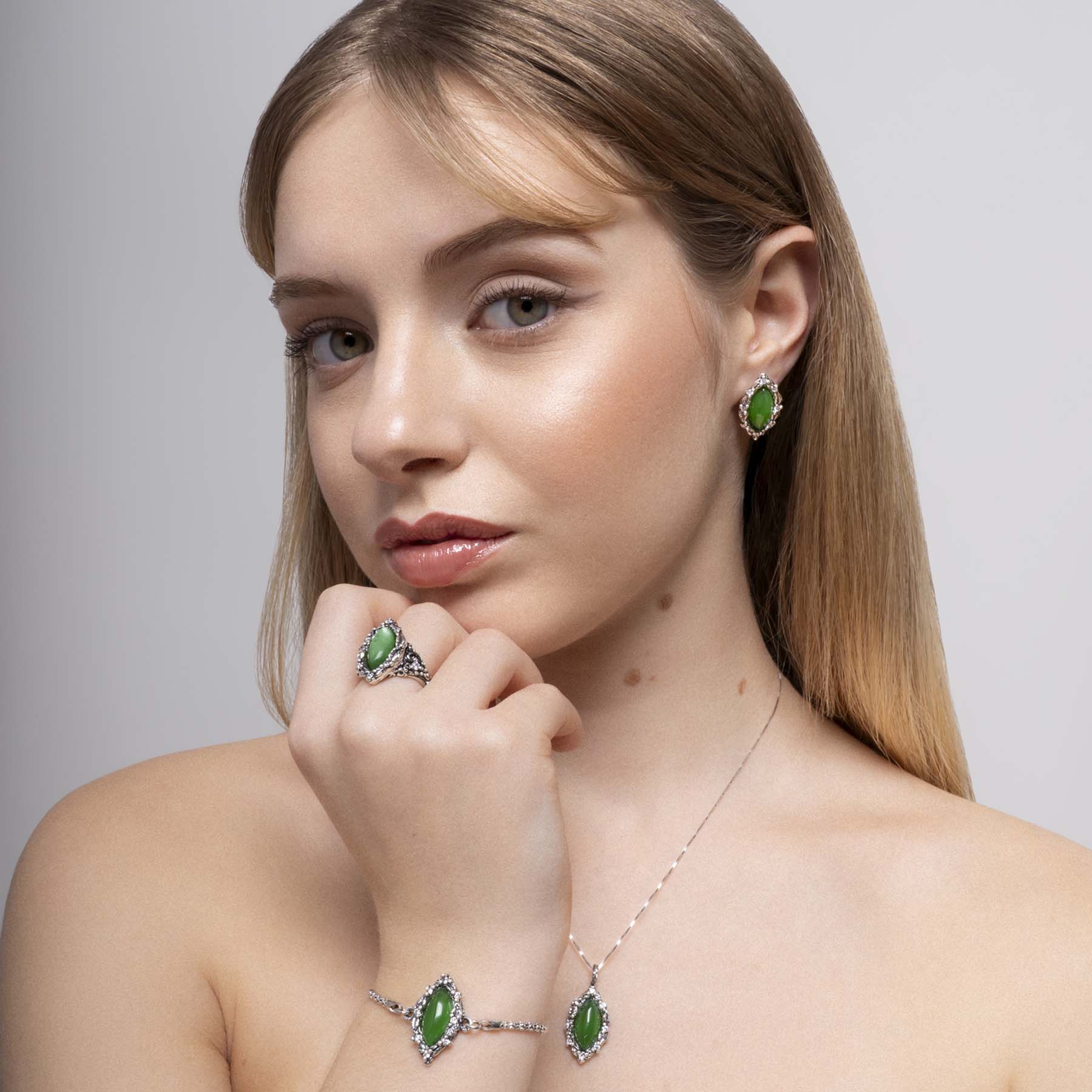 Bracciale Aeterna BrKAet04-giada indossato