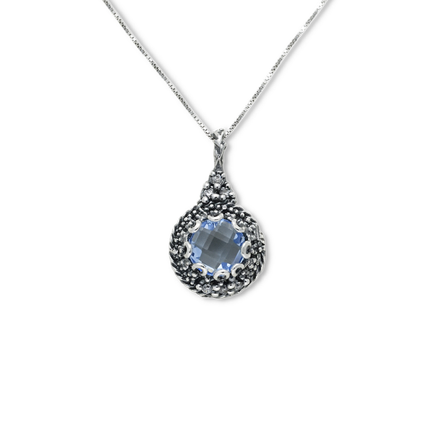 Collana in Argento Exclusive Exl02-TopazioAzzurro