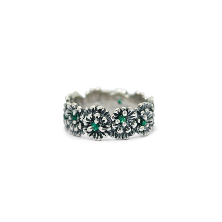 Anello in argento Primule D'Argento AnPrm14-Verde