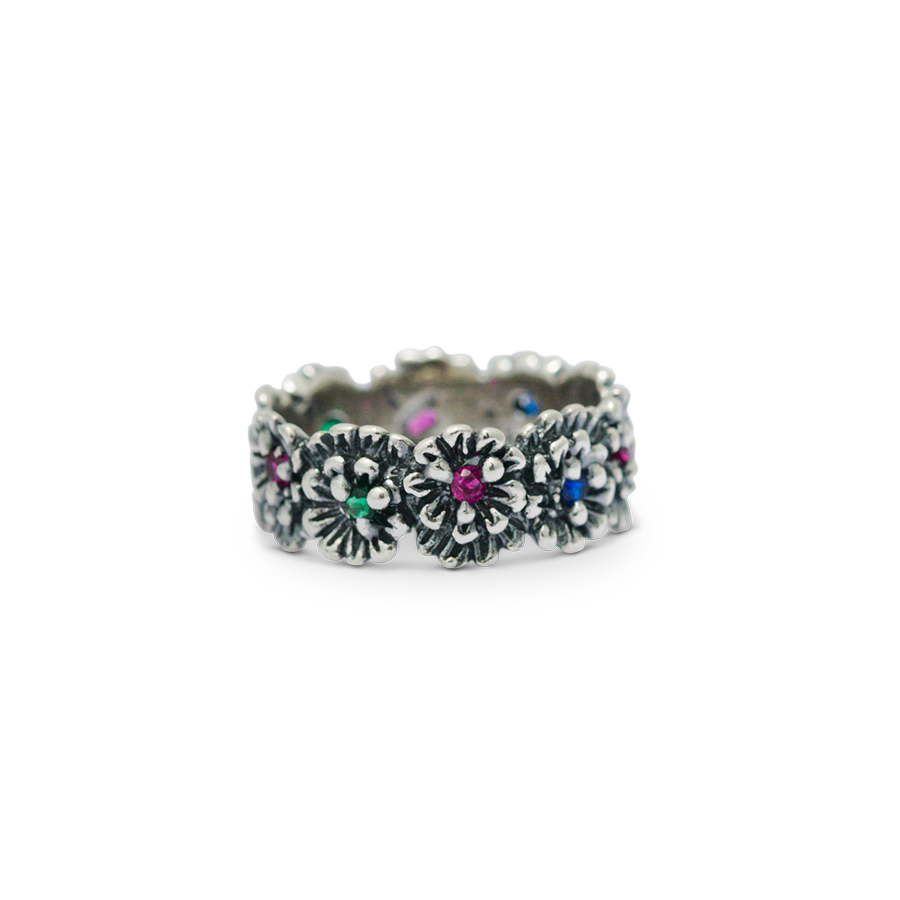 Anello in argento Primule D'Argento AnPrm14-multicolor