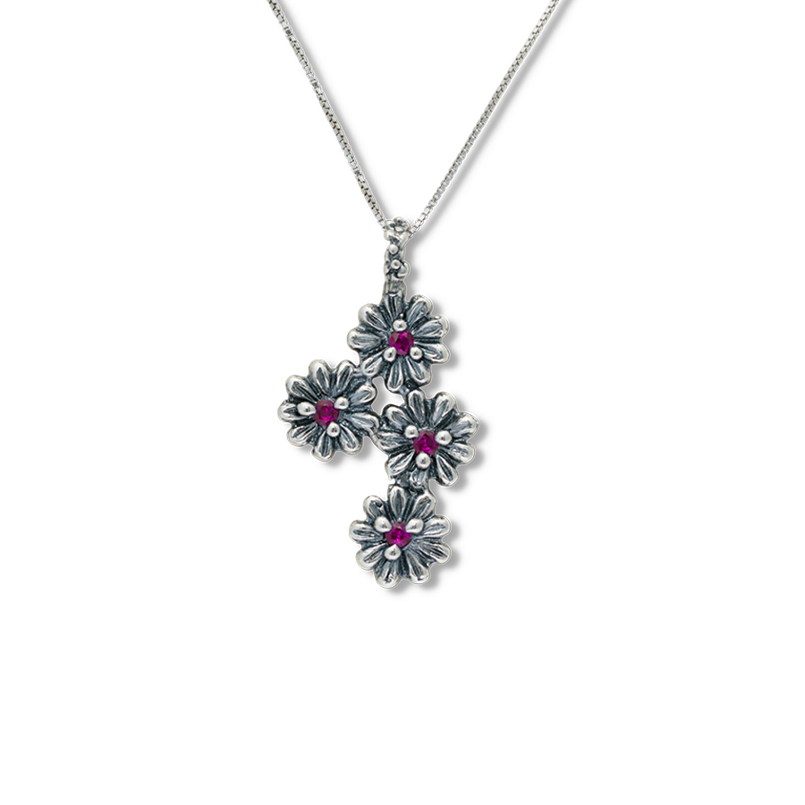 Collana in argento Primule D'Argento Prm15-Rosso
