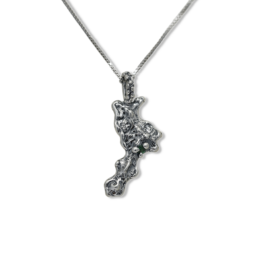 Collana in argento Calabria da indossare Cal03-V