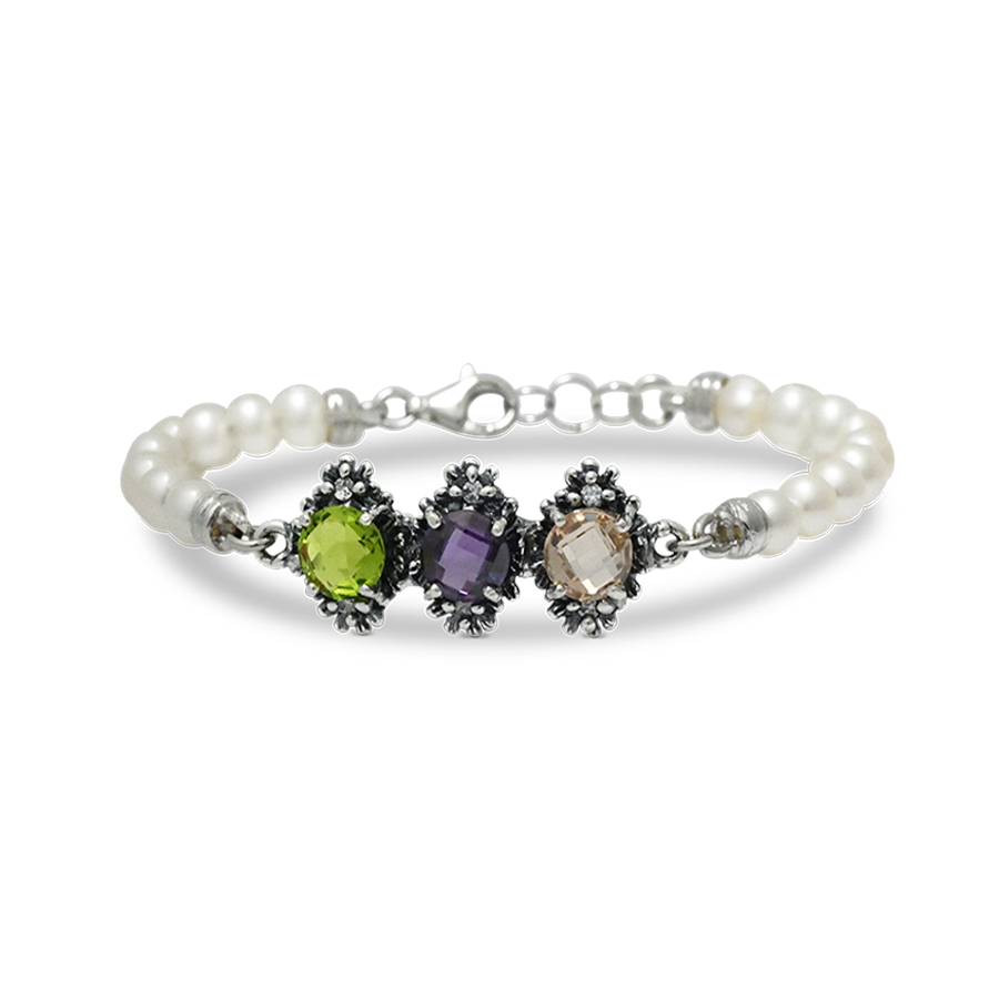 Bracciale Primule Edizione Limitata BrPED15-Pe/Am/Ch